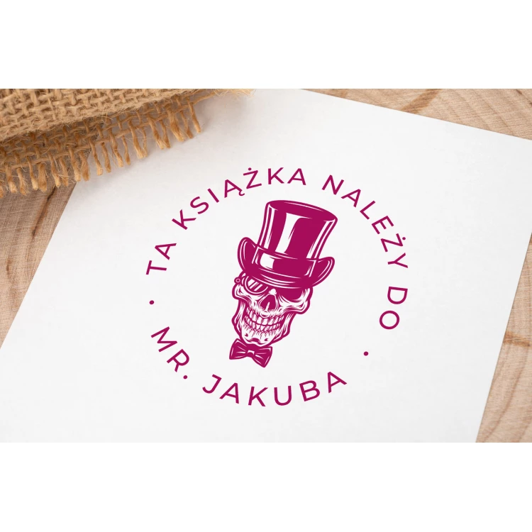 Stempel Ex Libris do odbijania w tuszu - średnica gryfu 50mm - EX051