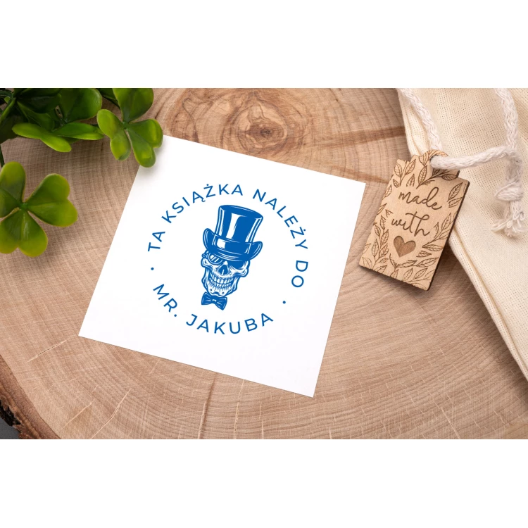 Stempel Ex Libris do odbijania w tuszu - średnica gryfu 50mm - EX051