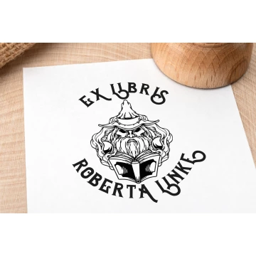 Stempel Ex Libris do odbijania w tuszu - średnica gryfu 50mm - EX052