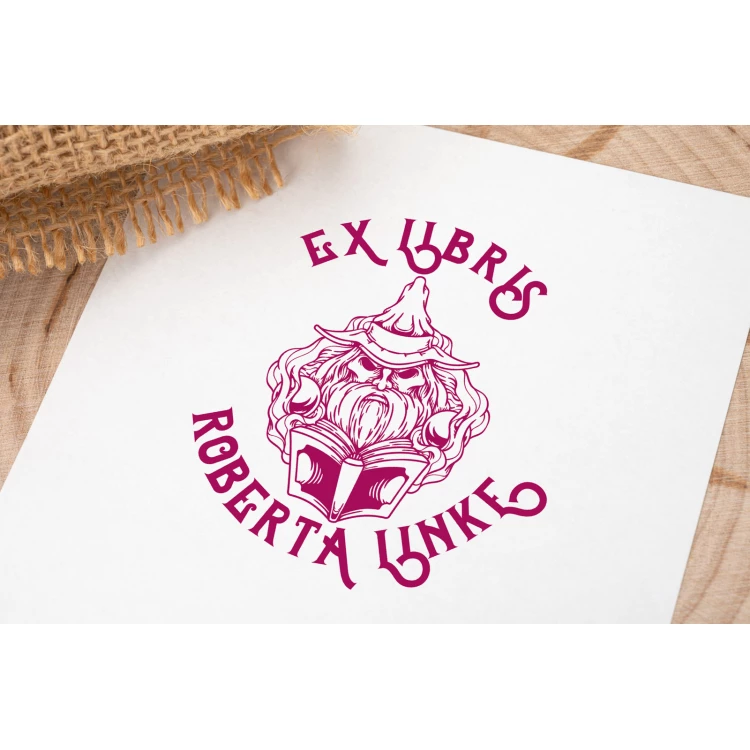 Stempel Ex Libris do odbijania w tuszu - średnica gryfu 50mm - EX052