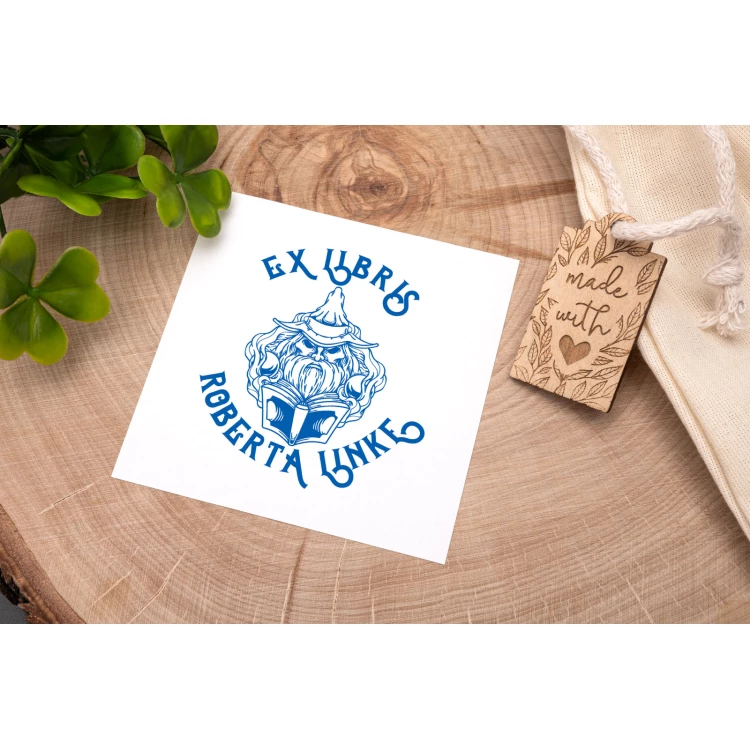 Stempel Ex Libris do odbijania w tuszu - średnica gryfu 50mm - EX052