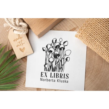Stempel Ex Libris do odbijania w tuszu - wymiary gryfu 60x40mm - EX055