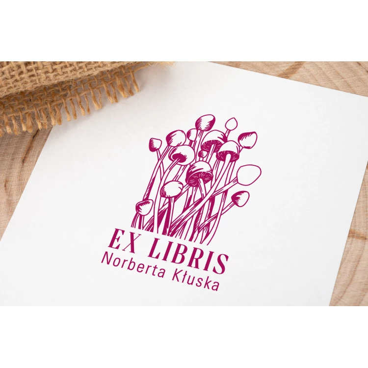 Stempel Ex Libris do odbijania w tuszu - wymiary gryfu 60x40mm - EX055