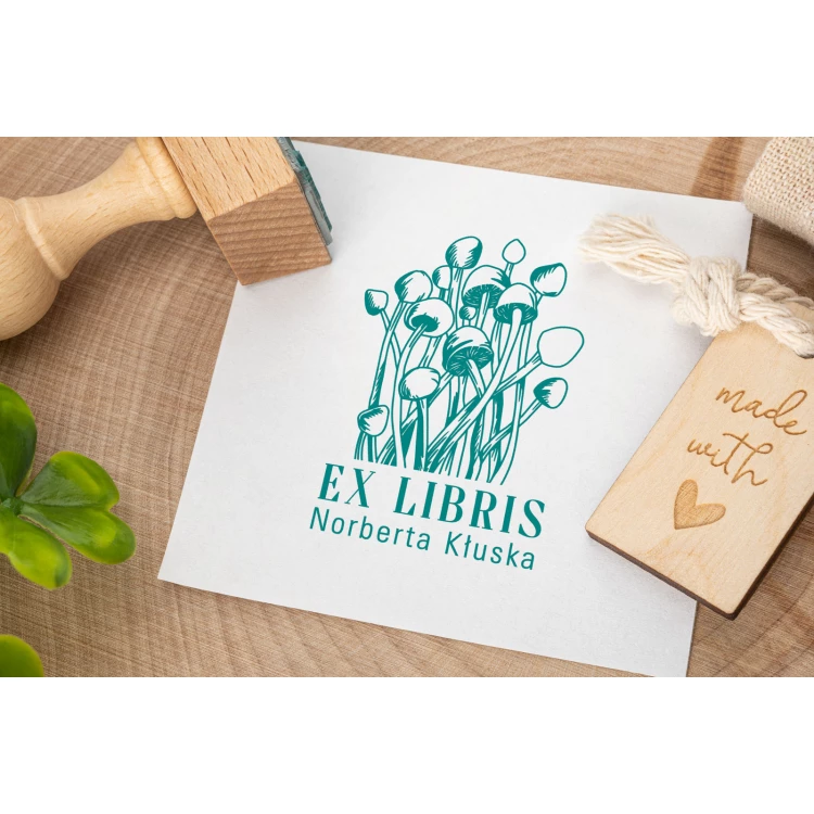 Stempel Ex Libris do odbijania w tuszu - wymiary gryfu 60x40mm - EX055