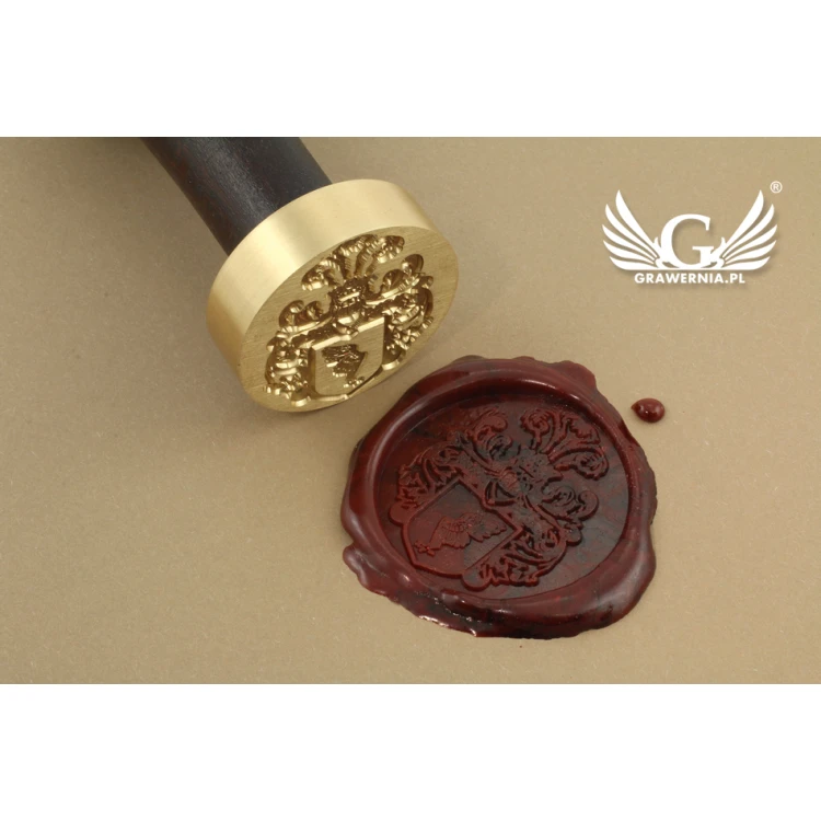 Stempel herbowy do odbijania w laku - CNC - średnica 35mm 