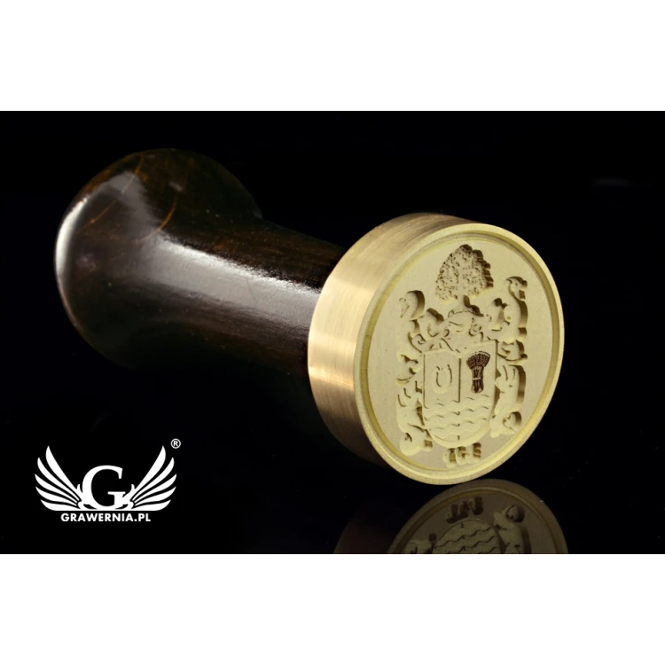 Stempel herbowy do odbijania w laku - CNC - średnica 33mm
