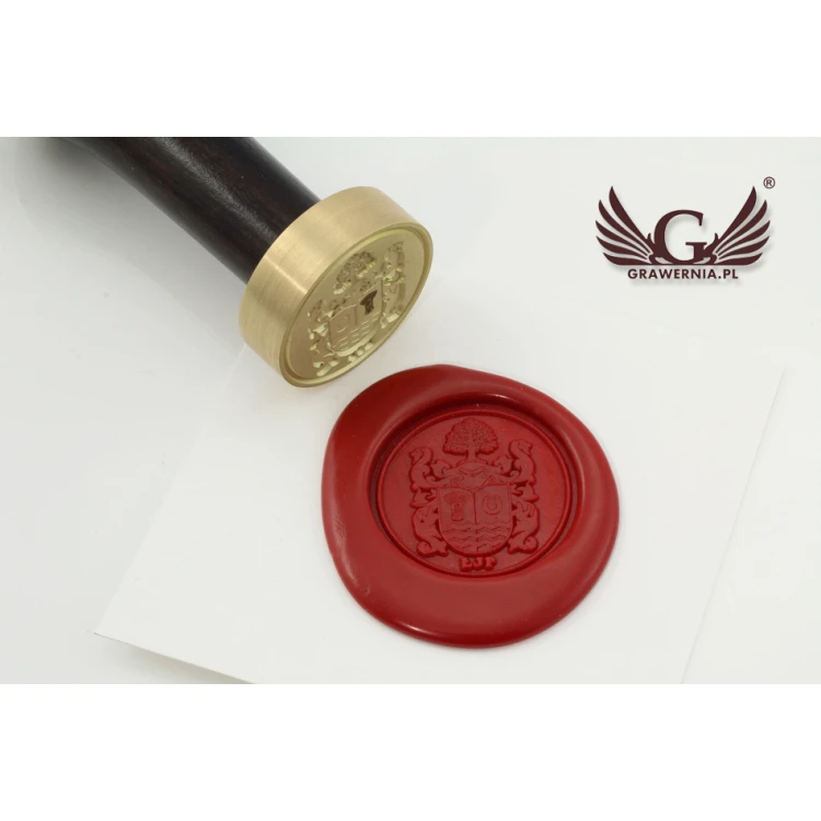 Stempel herbowy do odbijania w laku - CNC - średnica 33mm