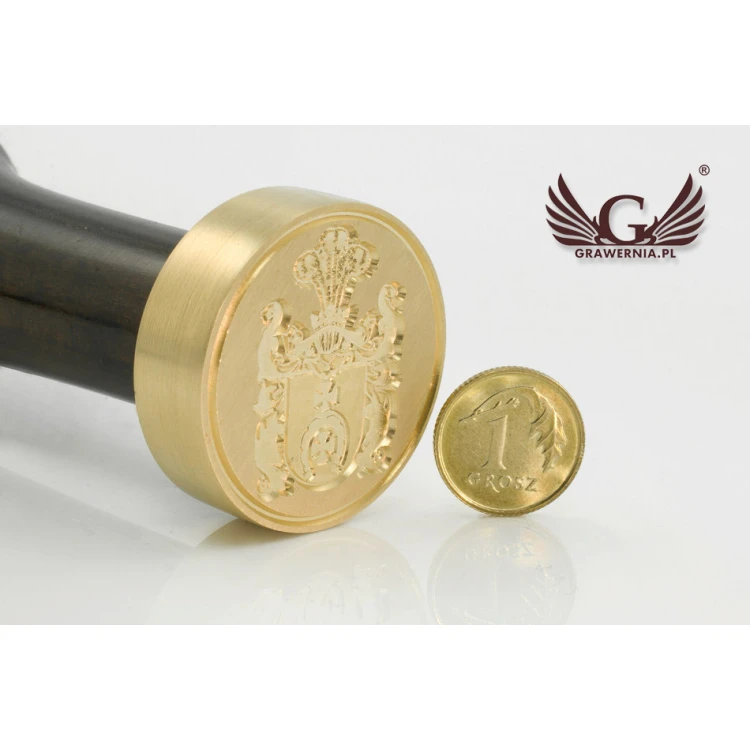 Stempel herbowy do odbijania w laku - CNC - średnica 33mm