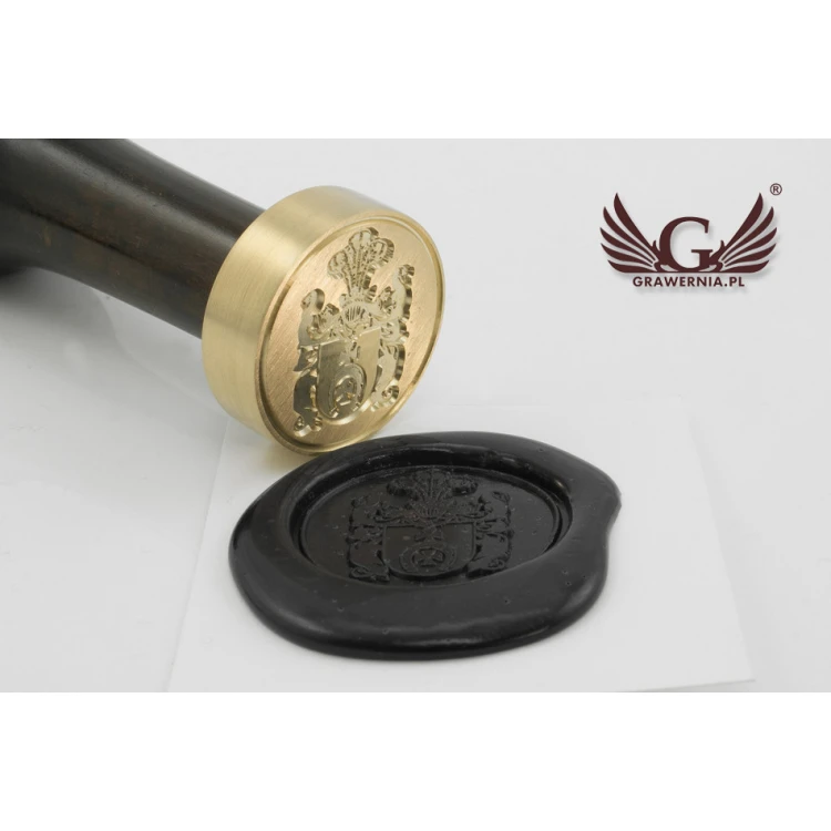 Stempel herbowy do odbijania w laku - CNC - średnica 33mm