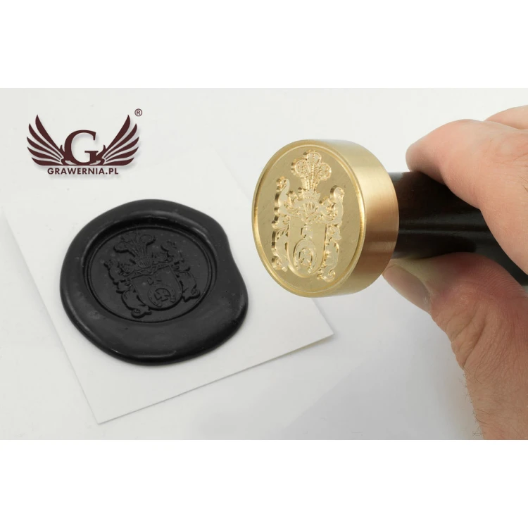 Stempel herbowy do odbijania w laku - CNC - średnica 33mm