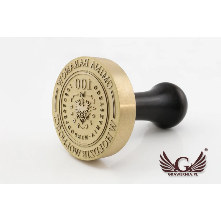 Stempel herbowy do odbijania tuszem - średnica 63mm - FIB070