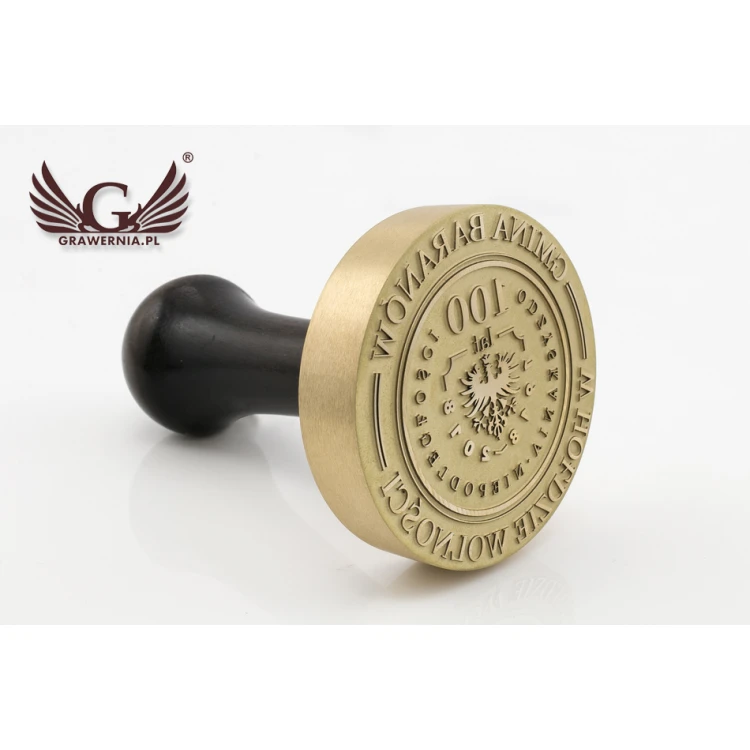 Stempel herbowy do odbijania tuszem - średnica 63mm - FIB070