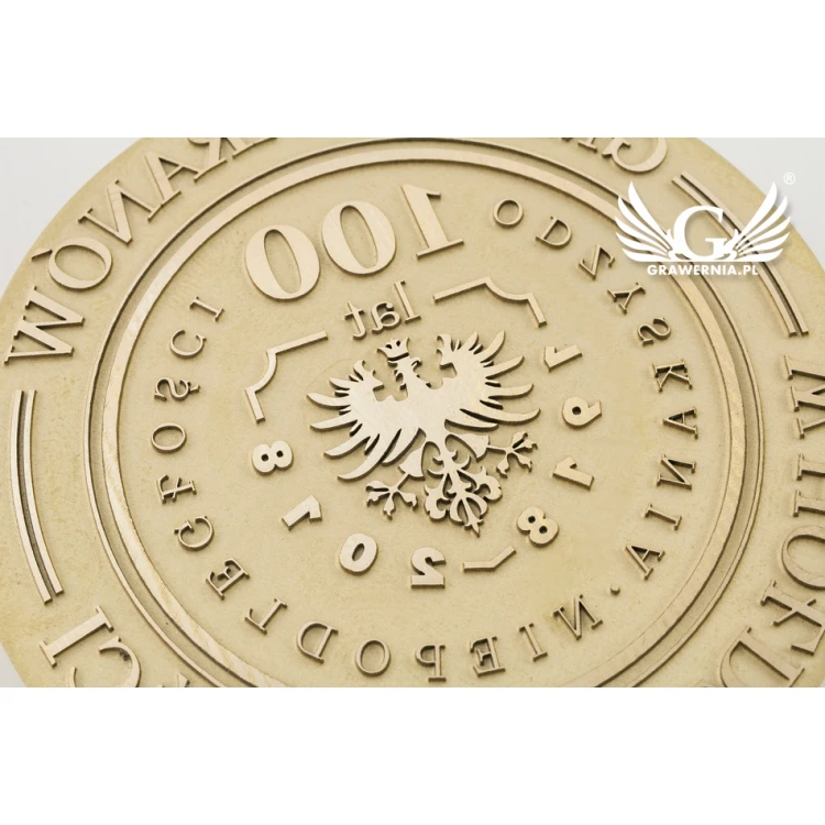 Stempel herbowy do odbijania tuszem - średnica 63mm - FIB070