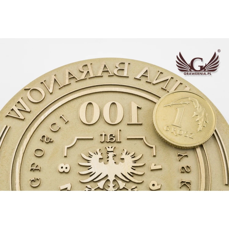 Stempel herbowy do odbijania tuszem - średnica 63mm - FIB070