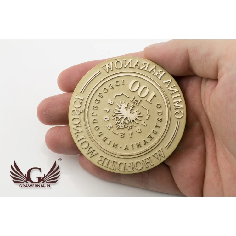 Stempel herbowy do odbijania tuszem - średnica 63mm - FIB070
