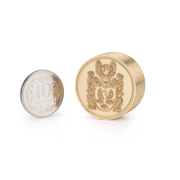 Stempel herbowy do odbijania w laku - CNC - średnica 22mm - CNC096