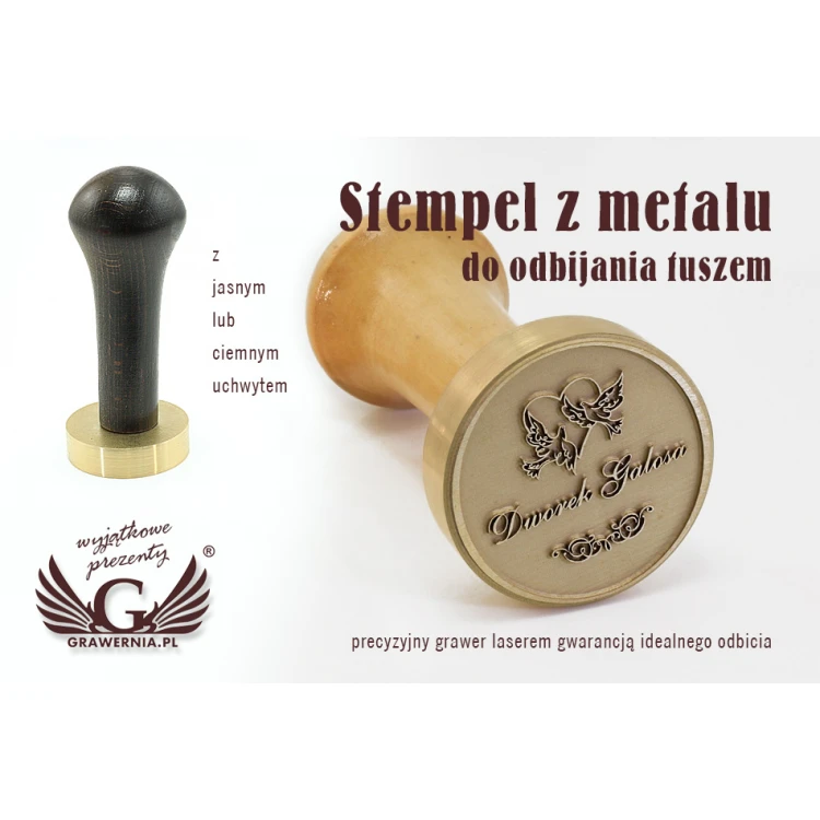 Pieczęć ozdobna do odbijania tuszem - średnica 38mm