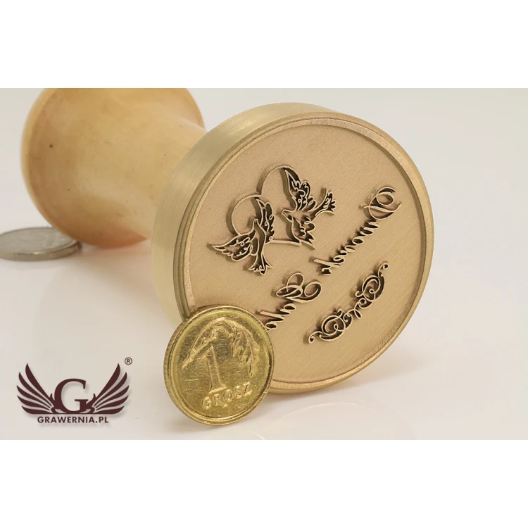 Pieczęć ozdobna do odbijania tuszem - średnica 38mm