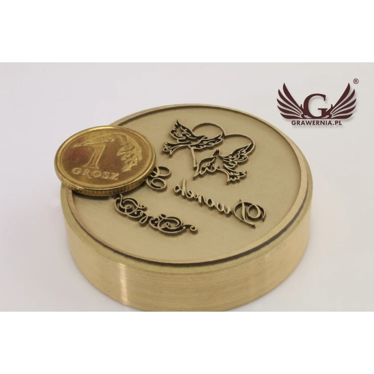 Pieczęć ozdobna do odbijania tuszem - średnica 38mm