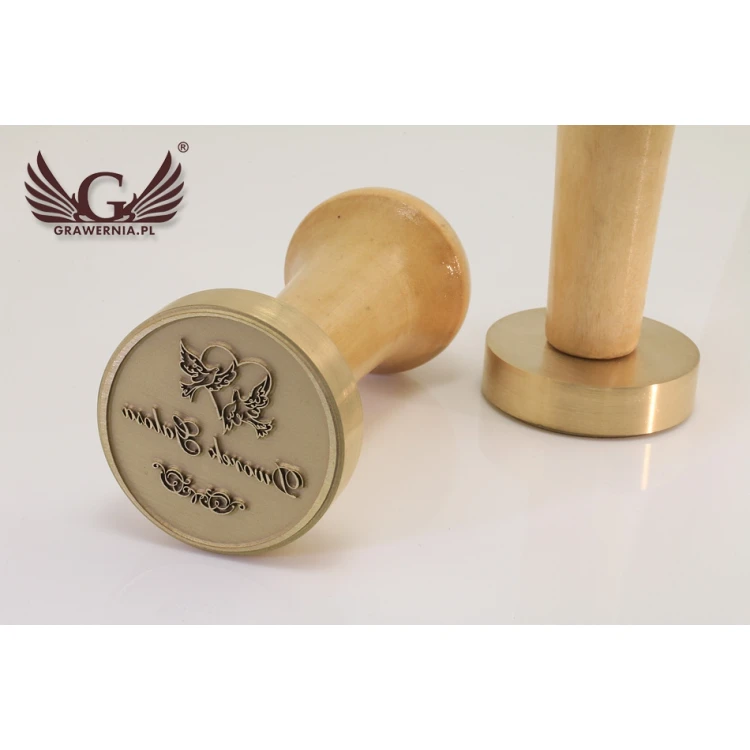 Pieczęć ozdobna do odbijania tuszem - średnica 38mm