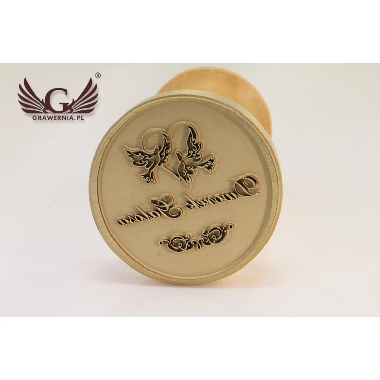 Pieczęć ozdobna do odbijania tuszem - średnica 38mm