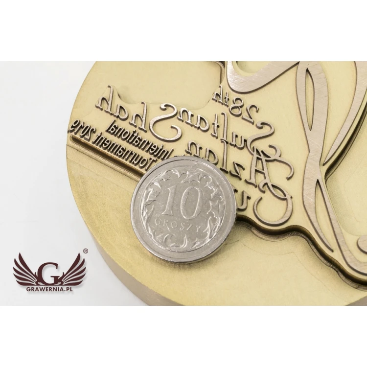Stempel mosiężny do odbijania tuszem - średnica 63mm - FIB071