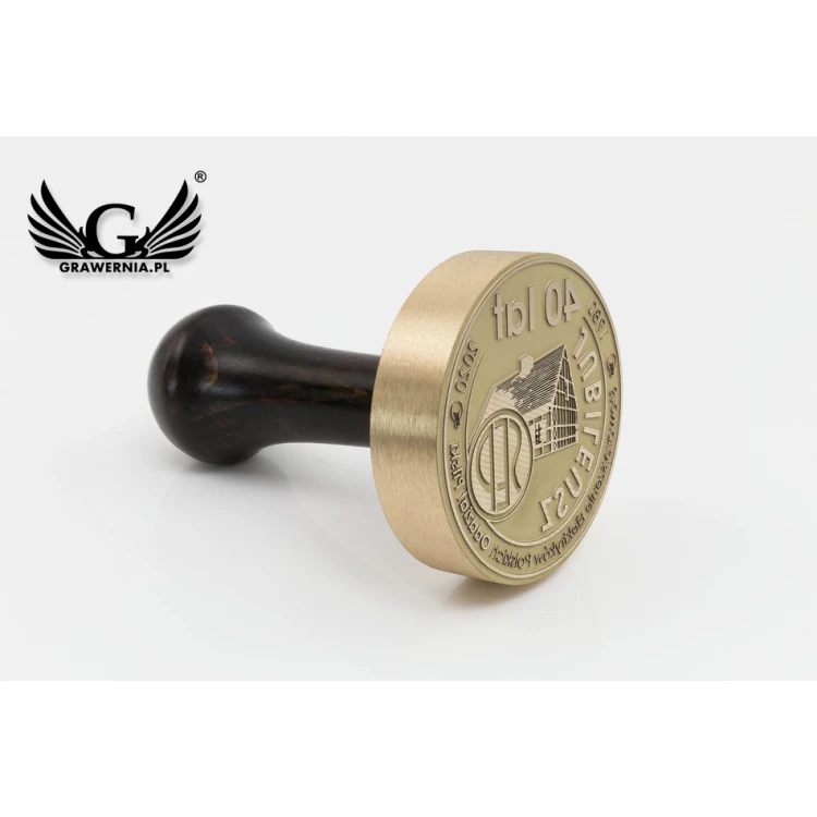 Stempel mosiężny do odbijania tuszem - średnica 60mm - FIB074 