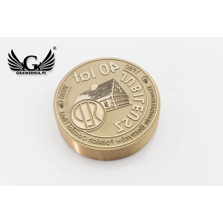 Stempel mosiężny do odbijania tuszem - średnica 60mm - FIB074 