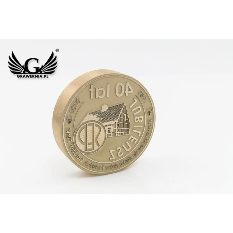 Stempel mosiężny do odbijania tuszem - średnica 60mm - FIB074 