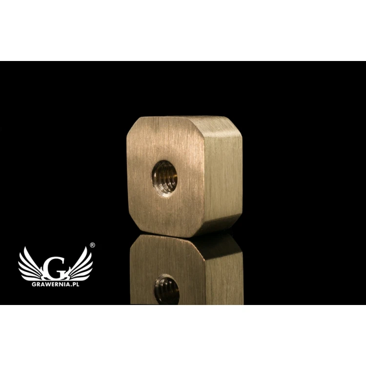 Stempel mosiężny do odbijania w laku - CNC - wym. 16x18mm - CNC076