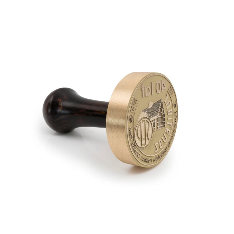 Stempel mosiężny do odbijania tuszem - średnica 60mm - FIB074 
