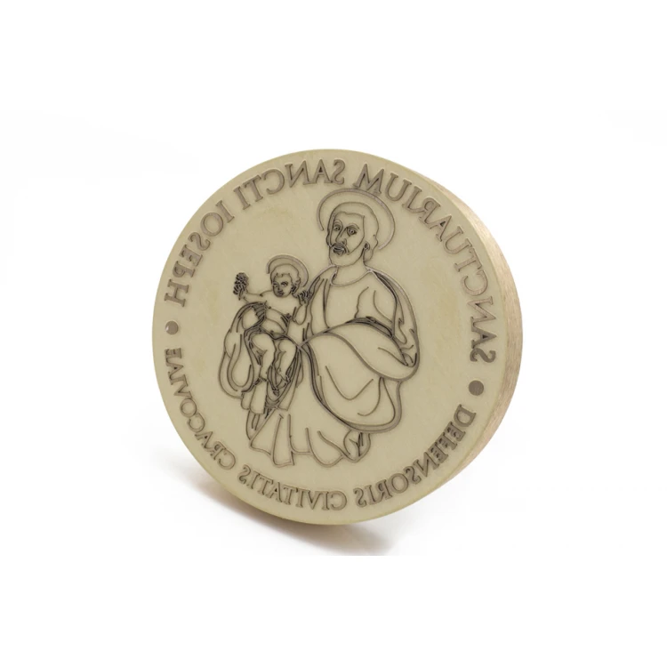 Stempel mosiężny do odbijania tuszem - średnica 60mm - FIB075