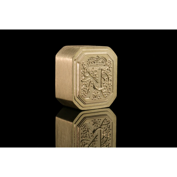 Stempel mosiężny do odbijania w laku - CNC - wym. 16x18mm - CNC076