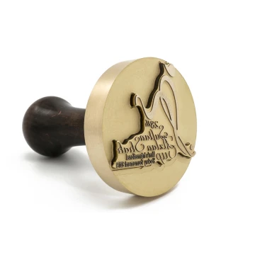Stempel mosiężny do odbijania tuszem - średnica 63mm - FIB071