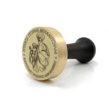 Stempel mosiężny do odbijania tuszem - średnica 60mm - FIB075