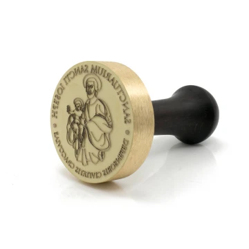 Stempel mosiężny do odbijania tuszem - średnica 60mm - FIB075