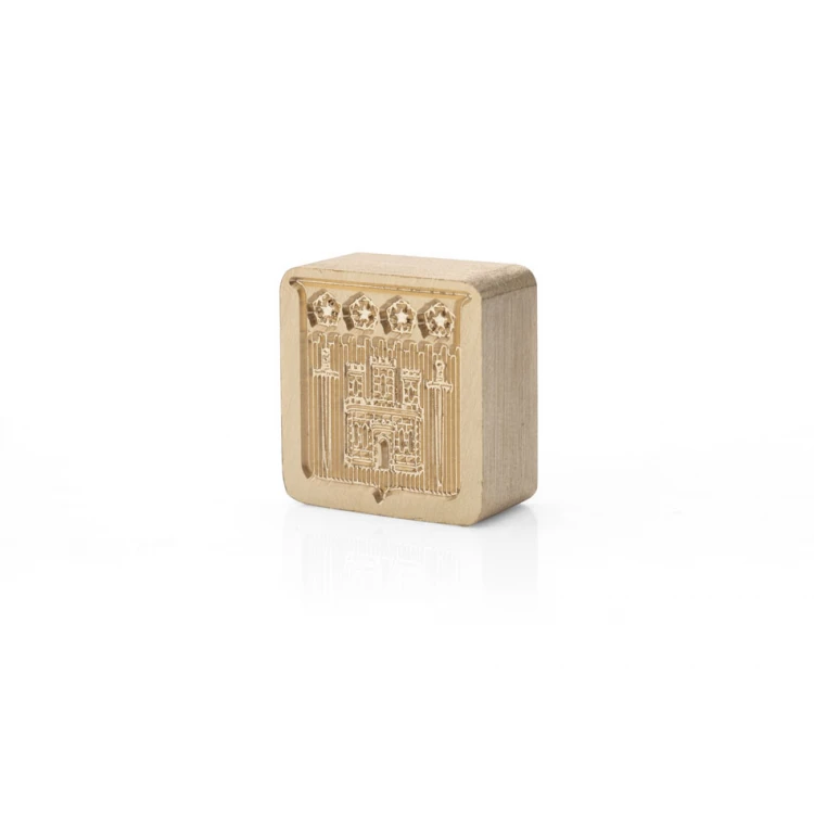 Stempel mosiężny do odbijania w laku - CNC - wym. 20x21mm - CNC102
