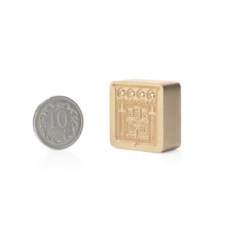 Stempel mosiężny do odbijania w laku - CNC - wym. 20x21mm - CNC102