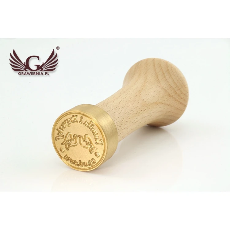 Stempel ślubny do odbijania w laku - CNC - średnica 24mm