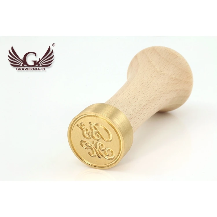 Stempel ślubny do odbijania w laku - CNC - średnica 24mm