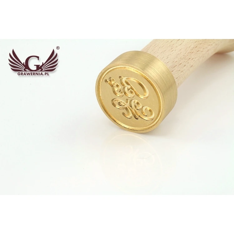 Stempel ślubny do odbijania w laku - CNC - średnica 24mm