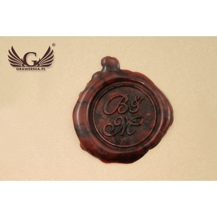 Stempel ślubny do odbijania w laku - CNC - średnica 24mm