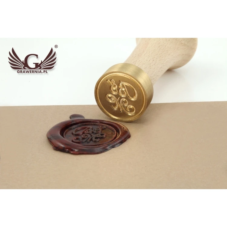 Stempel ślubny do odbijania w laku - CNC - średnica 24mm