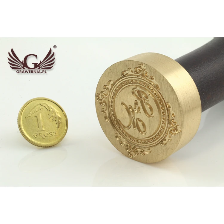 Stempel ślubny do odbijania w laku - CNC - średnica 30mm 