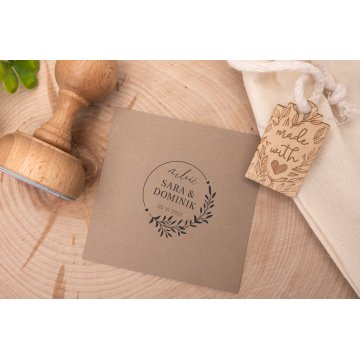 Stempel ślubny do odbijania w tuszu - średnica gryfu 50mm - STS004