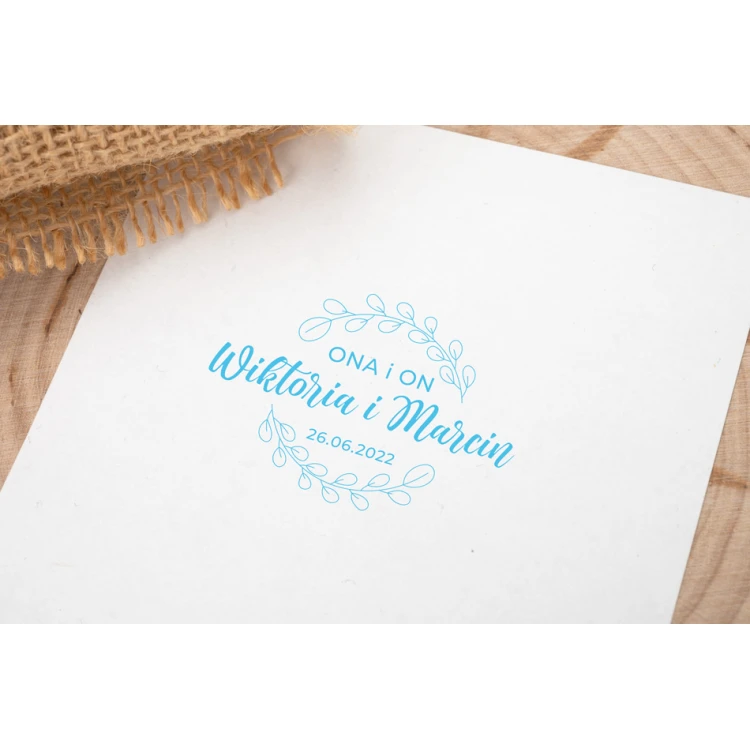 Stempel ślubny do odbijania w tuszu - średnica gryfu 50mm - STS012