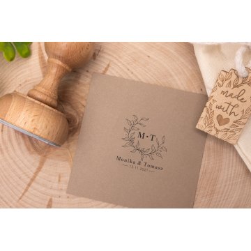 Stempel ślubny do odbijania w tuszu - średnica gryfu 50mm - STS013