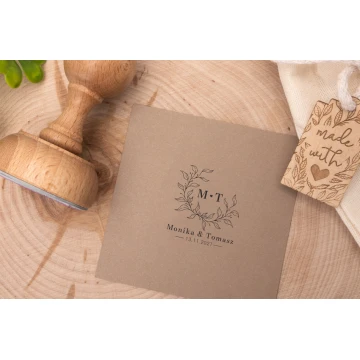 Stempel ślubny do odbijania w tuszu - średnica gryfu 50mm - STS013