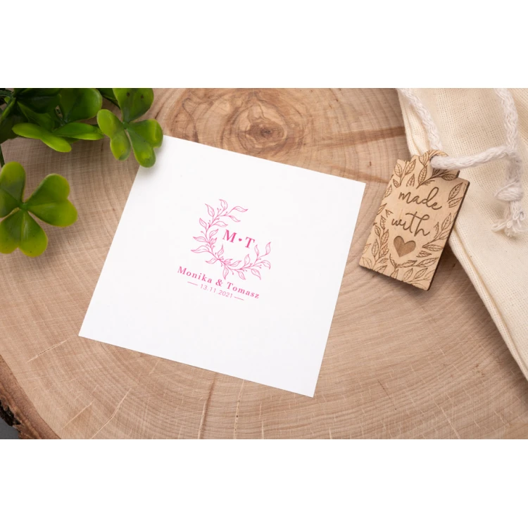 Stempel ślubny do odbijania w tuszu - średnica gryfu 50mm - STS013