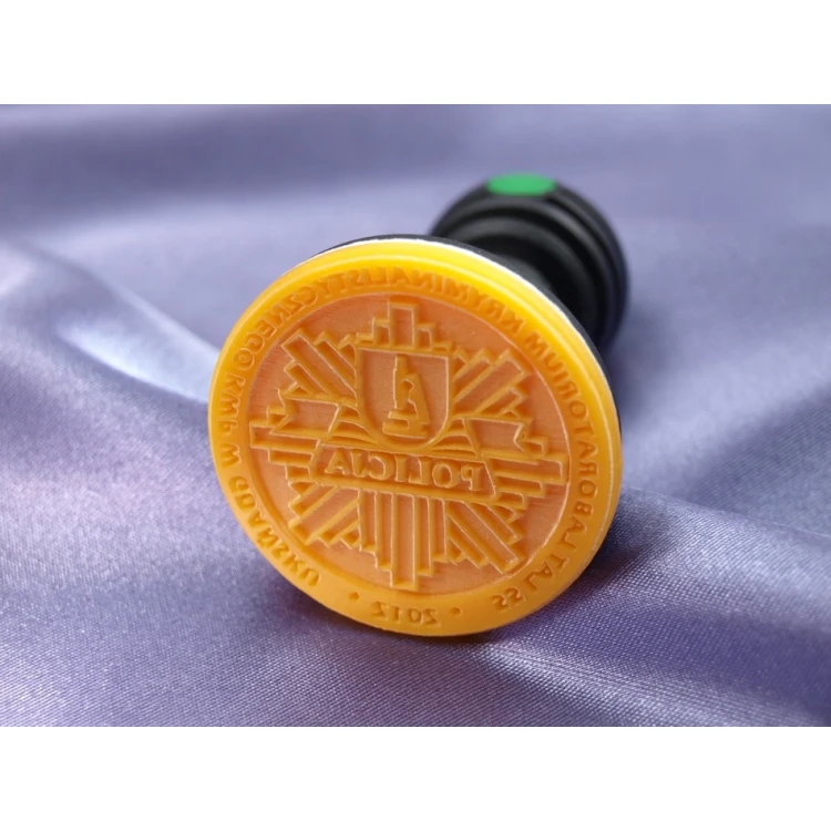 Stempel z akrylu 40mm głębokość graweru około 1mm - uchwyt plastikowy